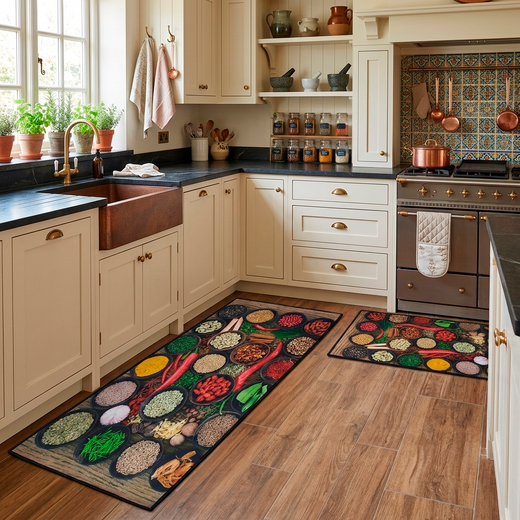 Jogo de Tapetes para Cozinha 2Pçs PREMIUM 40*58CM - 40*118CM
