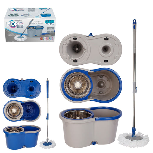 MOP Giratório 13L Cesto INOX