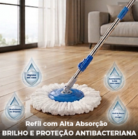 Mop Giratório 8L Cesto Plastico